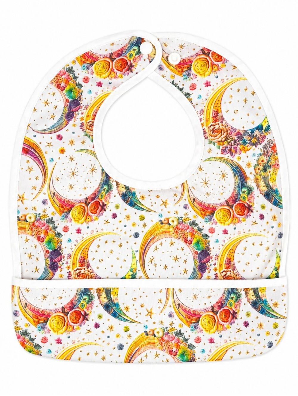 4/$15🟢•Moon Print Baby Flip Bib